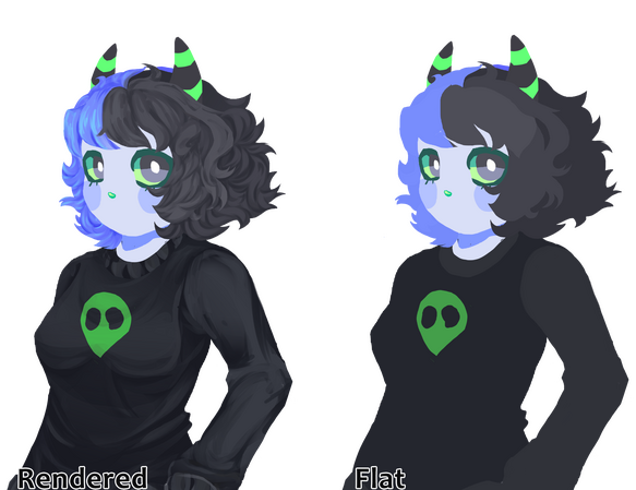 Rendered Halfbody $30 & Flat Halfbody $20 [Lineless]